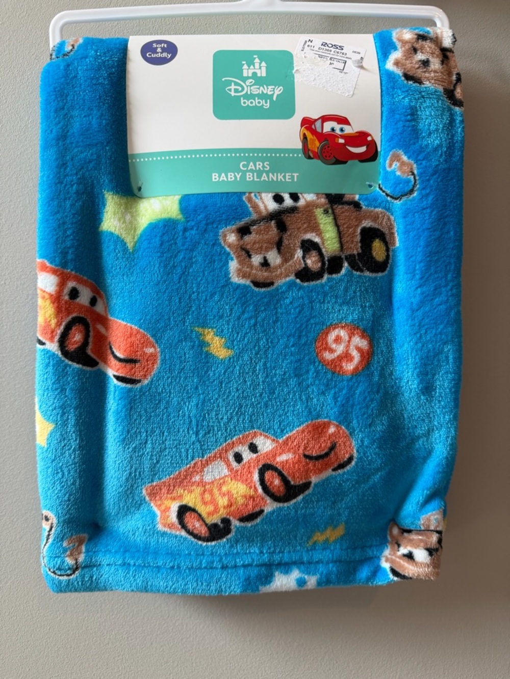 Disney Baby Cars Blanket Lightning McQueen Tow Mater NEW 30” x 40” Gift Soft